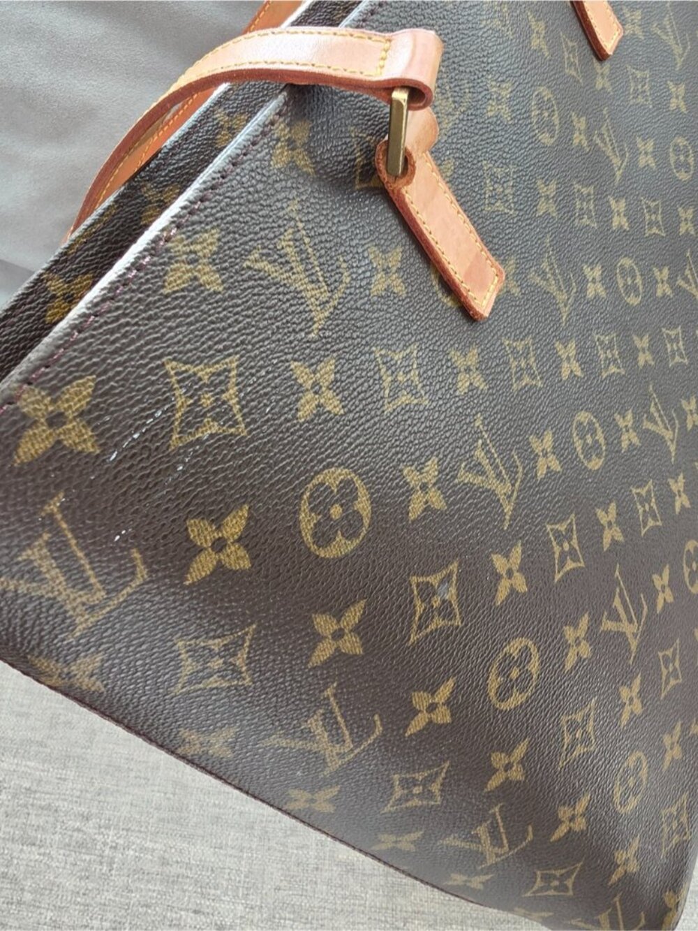 Authntic Louis Vuitton Brown Monogram Canvas Zip Tote Shoulder Bag Large - Picture 4 of 14